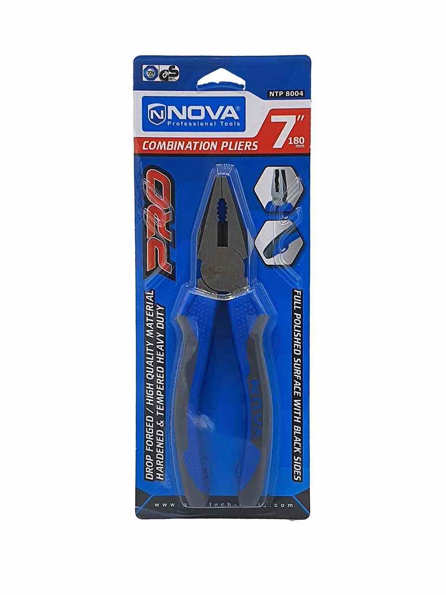 انبردست نووا مدل NTP 8004 Pro سایز 7 اینچ _ا Nova NTP 8004 Pro Combination Pliers 7 Inch_