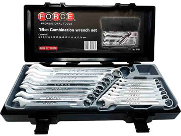 جعبه 16 عددی  آچار یکسر تخت یکسر رینگ فورس مدل FORCE - 5161