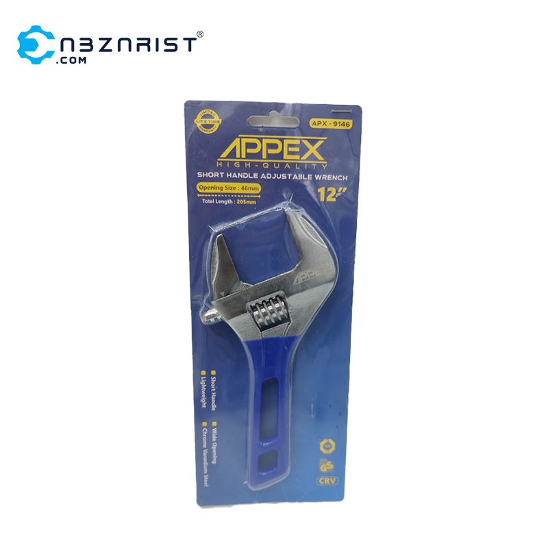 آچار فرانسه 12 دسته کوتاه کد -9146 برند اپکس