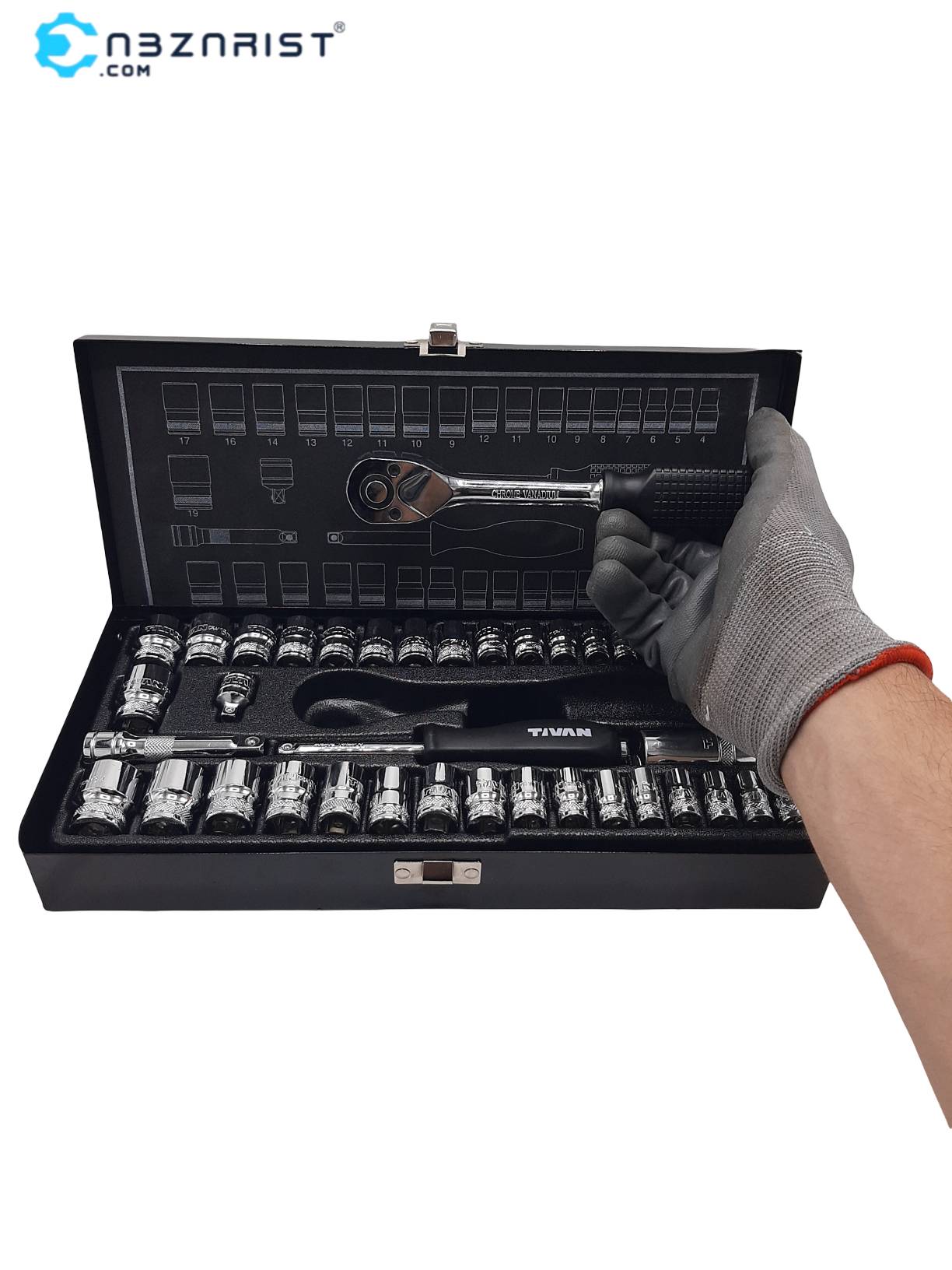 ست جعبه بکس 40 پارچه 3.8 تیوان-TIVAN