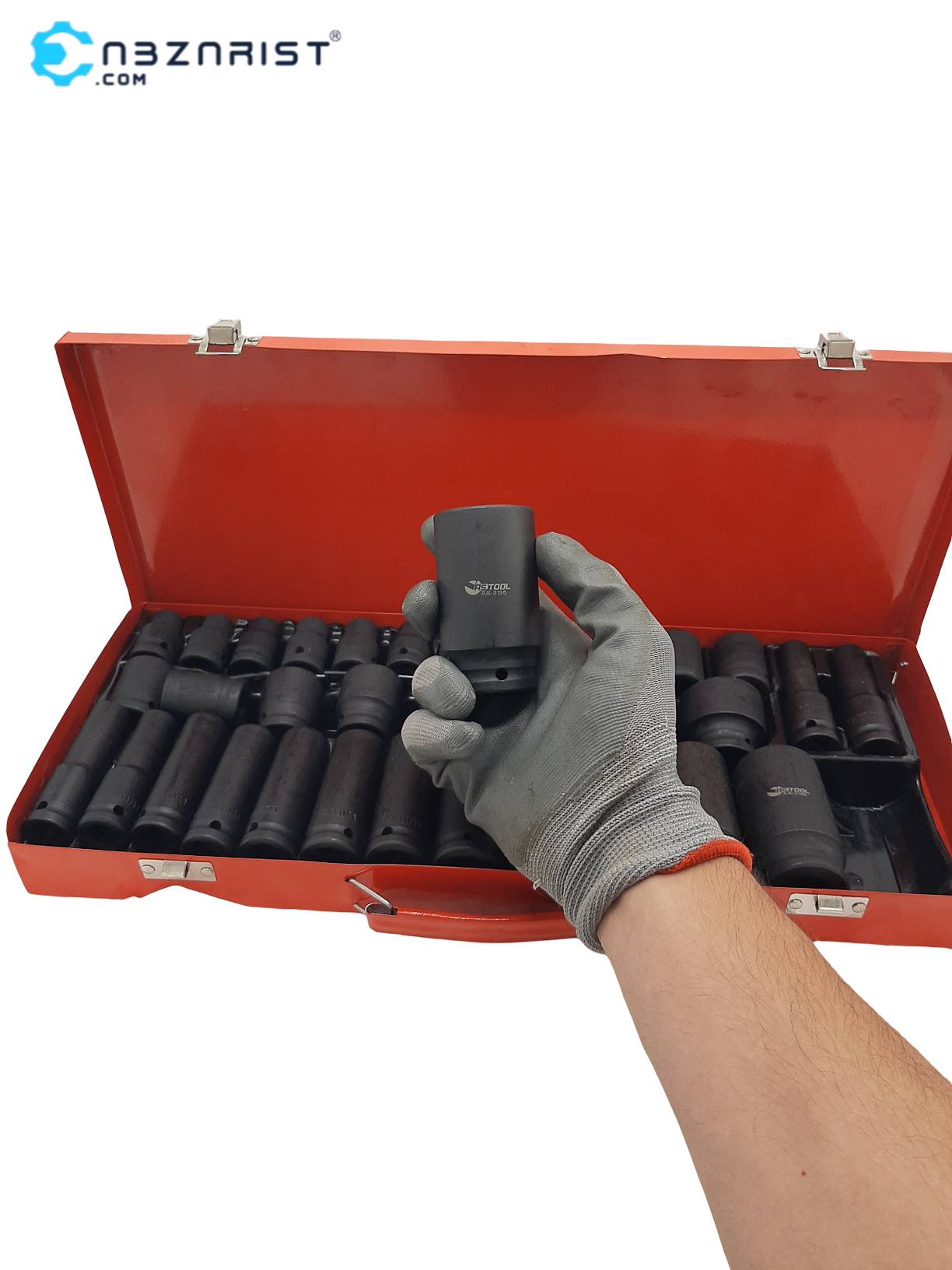 ست جعبه بکس 1/2 فشار قوی کوتاه و بلند 35 پارچه آ اس AS TOOL مدل AS-3135