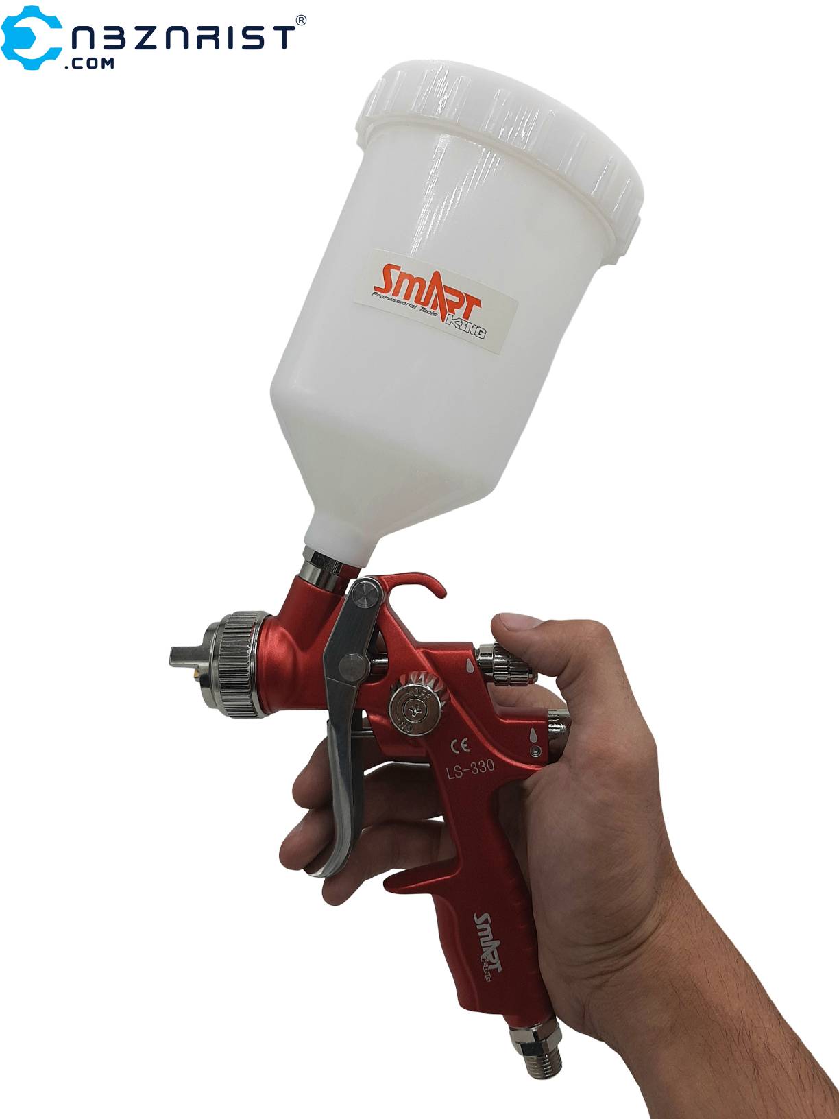پیستوله رنگ بادی اسمارت کینگ کاسه رو با سوزن پاشش ۱.۳ مدل LS-330